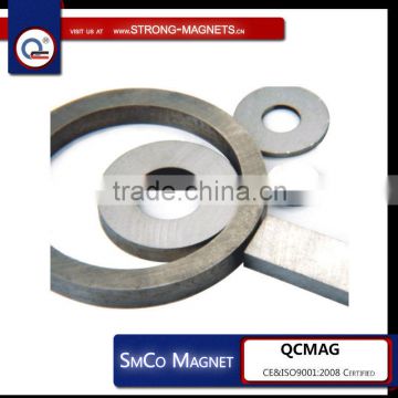 High grades smco cylinder magnet with holestrong sintered diametrically magnetized ring magnet