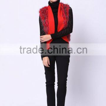 2016 PRETTY STEPS Winter Collections Fashion Fur Waistcoat Fabric Type Fashion Woman Formal Waistcoat photo-2