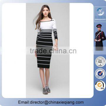 2016 fashion ladies sexy bandage dress stripes bandage dress for women