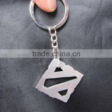 Custom metal keychain stainless steel keychain 3 colors metal dota keychain