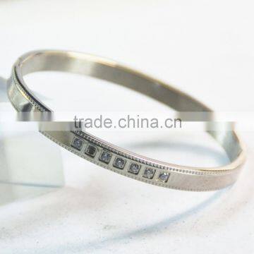 316L Stainless Steel Bangles With Diamonds for Promotion