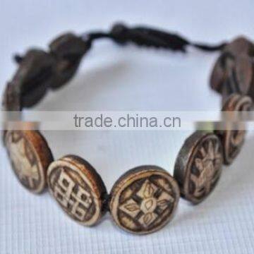 Bone Bracelet in bark brown