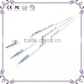 3pcs per set weasel hair round wooden nail brush