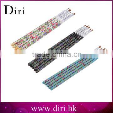 Wholesale professional Nylon Hair Gel Nail Art Brush with Acrylic Handle