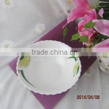 white porcelain salad bowl,ceramic noodles bowl,porcelain bowl-019