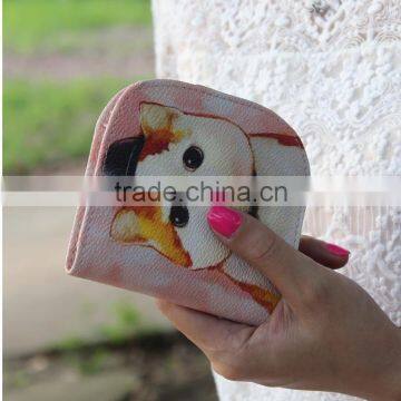 2016 3D Animal Wallet Holders Zipper PU Leather Money Wallet Short Small Wallet Purse (XJWP1625) photo-3