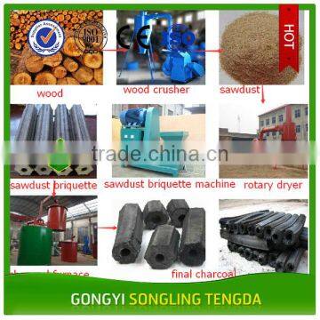 wood sawdust briquette machine/charcoal briquette machine production line