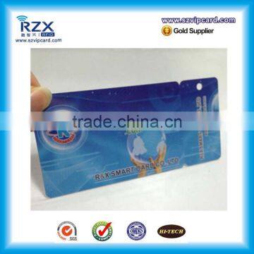 113.5*54*0.76mm offset printing irregular size pvc loyalty gift card