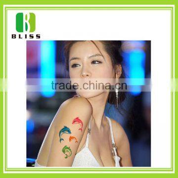 Popular Non-toxic Glitter Fashion Design Skin Safe Water Transfer Body Waterproof Colorful Temporary Tattoo Sticker photo-5