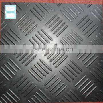 Black Anti-slip Checker Pattern Rubber Mats(Panchas Caucho)