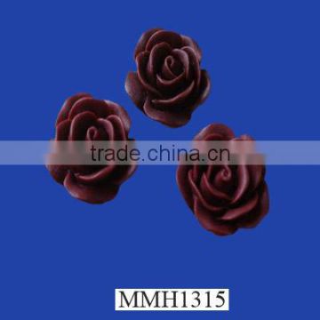 unber red color resin rose cabochon