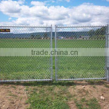 Chain link portable temporary fencing for construction site