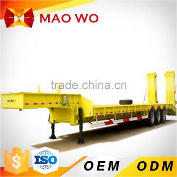 Heavy-duty design multiple axles 60 ton low bed semi-trailer on sale