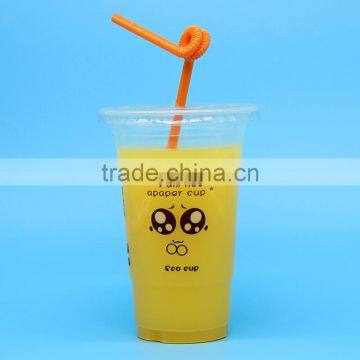 Reusable Plastic Coffee/juice/ice Cream Cup Wiht Dome Lid photo-4