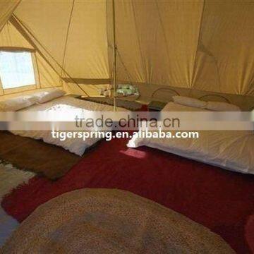 Big Size Beige Color Cotton Canvas Luxury Camping Bell Tent Sibley Tent photo-4