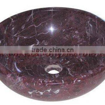 NATURAL ZEBRA RED MARBLE SINKS photo-2