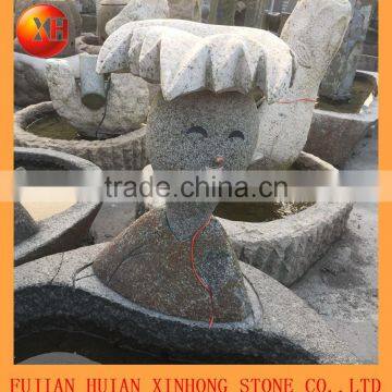 Natural Granite Water Fountain With Doll photo-3