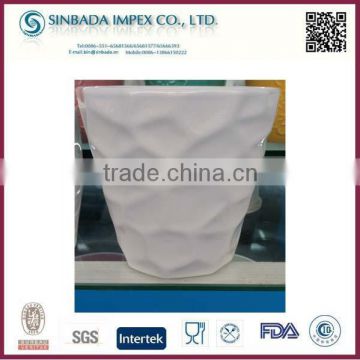 High Quality White Ceramic Glazed Flower Pot