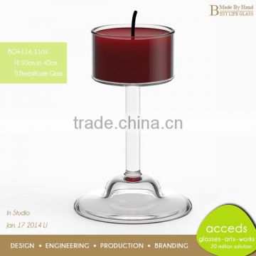 Wholesale Custom Borosilicate Glass Standing Chandelier Candle Holders