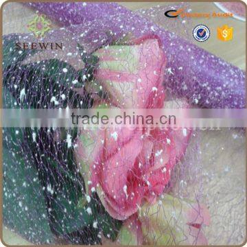 Snow flower mesh netting roll decor