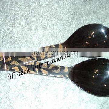 Serving Spoon and Fork,Buffalo Horn Spoon,Salad Serving Spoon,Hand Crafted Buffalo Horn Spoons