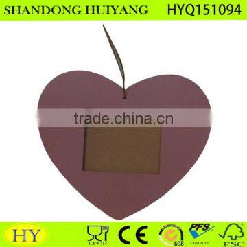 2016 Heart shaped cheap wood photo frame