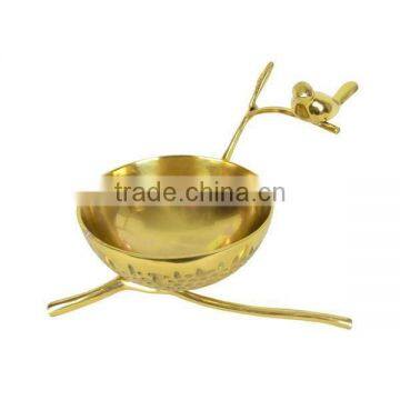 gold plated fancy shiny bowl