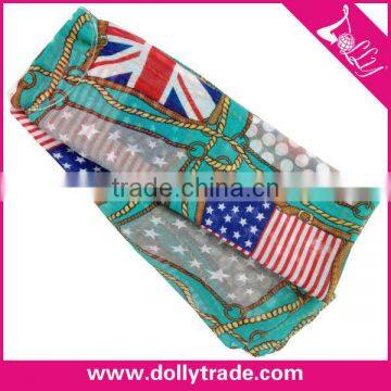 London Fashion Scarf Printed UK Flag Voile Scarf Wholesale