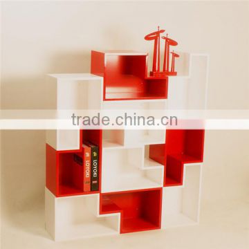 square wooden cube shelf ready to eat meals canned spiced pork cubes