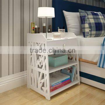 Large Size 2 Drawer Nightstand Modern Jane White Bed End Cabinet Multifunctional Storage Cabinet Bed End Table Waterproof Firepr