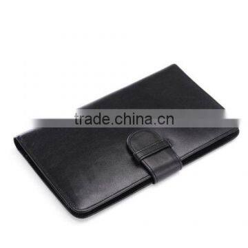 Mens Leather Travel Wallet Passport Holder Document Ticket ID Case photo-4