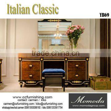 YB69 New Model Design Italian Royal Baroque Style Luxury Solid Wood Bedroom Furniture for Sale photo-5