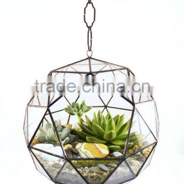 Geometric Stained Glass Vase Terrarium Ball photo-2