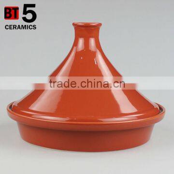 10" Brown Color Personalized Ceramic Moroccan Tagine photo-3