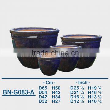 GLAZED CERAMIC OUTDOOR POT BN-G083