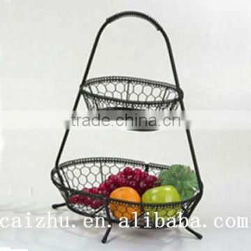 Latest design tubbiness shape metal wire empty hanging fruit