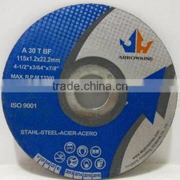 4.5" 115x1x22.2mm Flat Resin cutting wheel for Metal