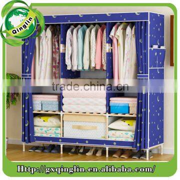 Big size 150*45*170cm nice folding wardrobe closet cabinet made in China