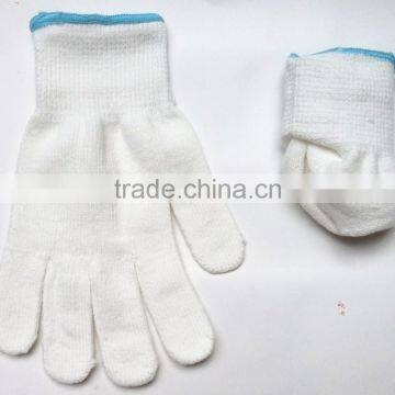 2014 NEW/10 gauge bleached white cotton glove/working glove