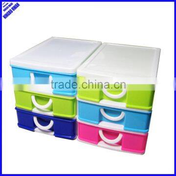 ECO-friendly cheap 3 tier desktop mini stackable plastic storage drawers