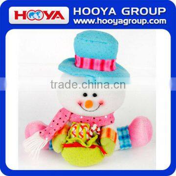 2014 plush handmade christmas snowman doll ornament