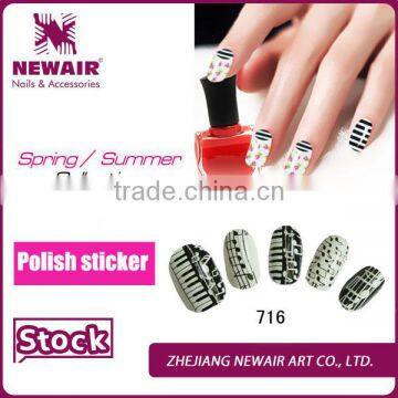 2016 nail art Musical notation Piano nail stickers