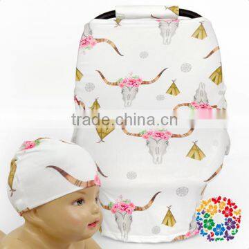 Navy Floral Stretchy Baby Car Seat Covers Multi-fonction Car Seat Cover For Baby Stroller Mum Breast Feeding Nursing Cover photo-6