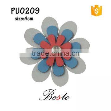 PU0209 leather flower shoe accessories &fashion shoe accessories