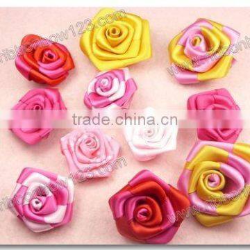 Decorative Artificial Polyester Grosgrain Ribbon Flower Decoration photo-5