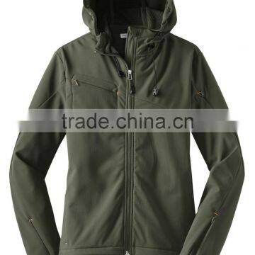 Textured Hooded Soft Shell Jacket