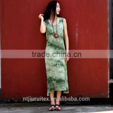 Women's Tie Dye Maxi Rayon Dress, Summer Dress photo-5