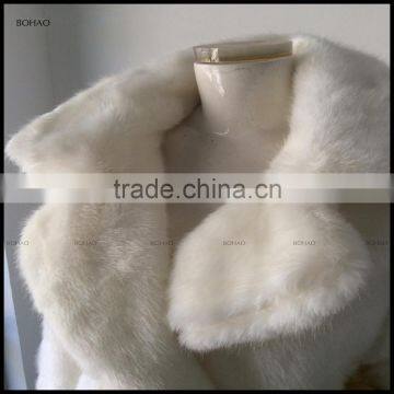 Korean Fashion Style Inter White Fur Parka Coat
