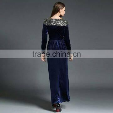 2017 Custom High Quality Elegant Long Evening Ladies Dress photo-4