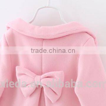 Girls Stylish Design Fleece Bowknot Coat in Spring photo-5